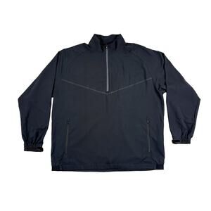 FootJoy FJ 1/2 Zip Pullover Jacket Mens XXL Black Golf Windshirt Long Sleeve